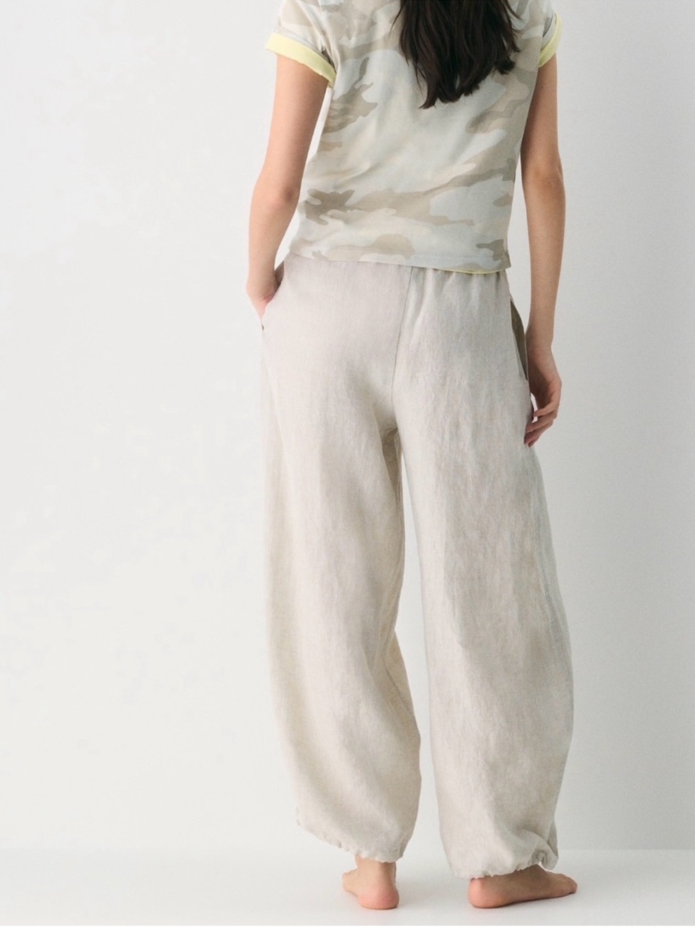 NWT Aritzia Interstate Linen Balloon Pant 100% Organic Linen - Picture 3 of 3